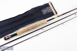 Hardy Alnwick graphite still water carbon fly rod IKA79999, 11' 3pc brass uplocking reel seat and