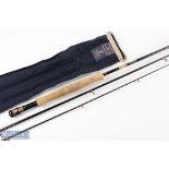 Hardy Alnwick graphite still water carbon fly rod IKA79999, 11' 3pc brass uplocking reel seat and