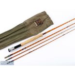Foster Bros Ashbourne TEFJ DeLuxe split cane fly rod, 10' 3pc (plus spare tip), alloy uplocking reel