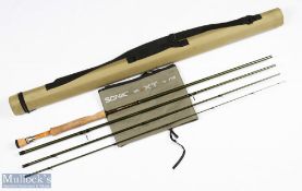 Sonik SK4XT carbon fly rod 11' 4pc line 7/8# alloy uplocking reel set with burr wood insert,