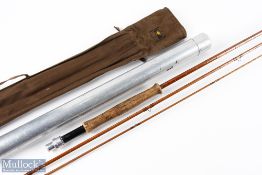 Hardy Alnwick "The Itchin Rod" palakona split cane fly rod E67113 9' 6" 3pc alloy adjustable