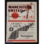 Pre-war 1938/1939 Manchester Utd v Grimsby Town Div. 1 match programme 14 January 1939; crease small