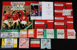 Wales & Lions etc Rugby Miscellany (22): Wales v Scotland 1994 programme plus ticket, WRU Lunch, Tea