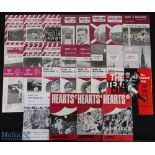 Collection of Hearts home programmes 1955/56 Stirling Albion (SC), East Fife, 1956/57 Newcastle