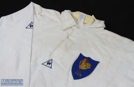 1980s Matchworn France Rugby Jersey: J-L Joinel's no. 8 jersey, white with blue FFR & cockerel