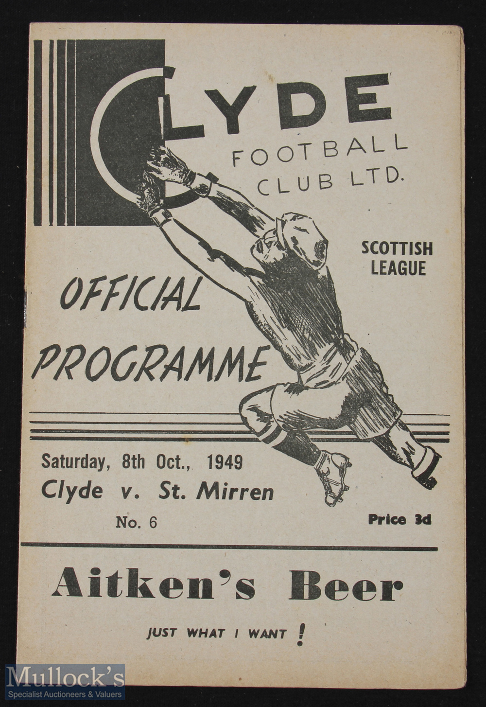 1949/50 Clyde v St. Mirren Div. 'A' match programme 8 October 1949; good. (1)