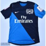 Arsenal 2011 Emirates Cup Walcott match issue away football shirt with Emirates Cup 2011 badges to