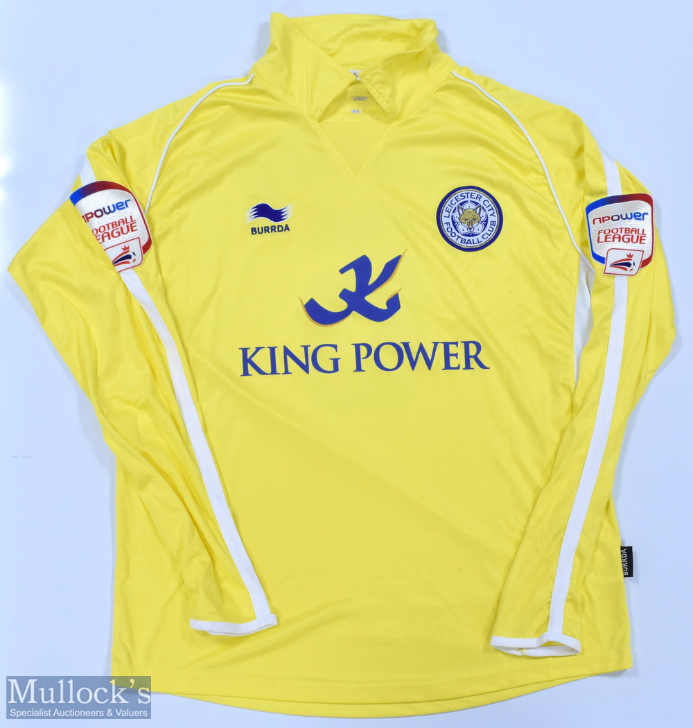 Leicester City 2010/11 Teixeira No 6 match issue away football shirt with Football League badges