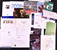 Selection of Various Football Christmas cards and compliment slips featuring Arenal, West Ham