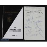 1950/51 Grimsby Town Official Handbook (44 pages of photos/stats) plus Town ink player autographs (