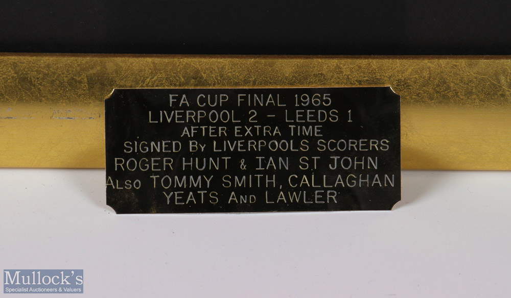 930mm X 860mm Framed and set for display 1965 FA Cup final Liverpool shirt signed by Roger Hunt ( - Image 3 of 3