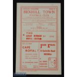 1947/48 Bexhill Town v Arsenal charity match programme 15 October 1947, 4 pager, good. (1)