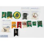 Rugby Badge Collection 'B' inc Nations (13): Each on appropriately coloured felt 'ribbons' or