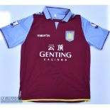 Aston Villa 2012/13 (Signed) Dawkins No 24 match issue home football shirt autographed and dedicated