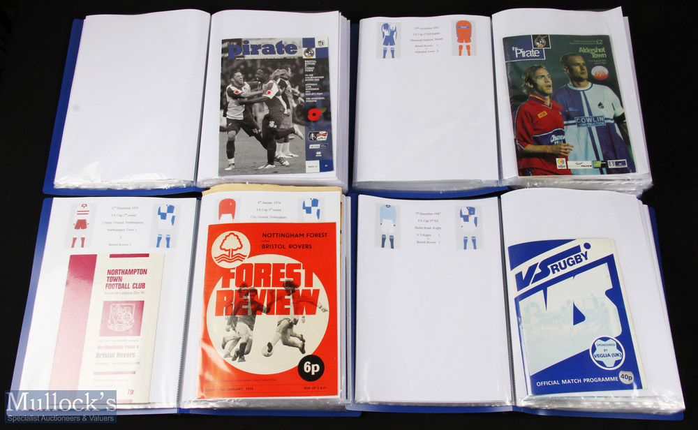 1968-2021 Bristol Rovers Football programmes 4, folders of cup matches, in good condition (box)