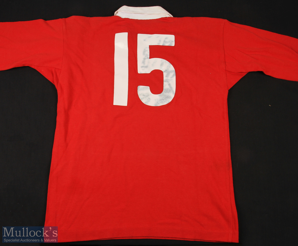 1983 Match worn Canada Rugby Jersey: The scarlet CCC 44" jersey with maple leaf logo of Mark - Image 4 of 4