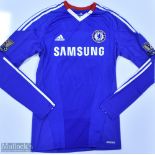 Chelsea 2010/11 Mikel No 2 match issue home football shirt 'Champions' Premier League badges to