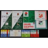 1952-91 English Interest Special Rugby Programmes & Tickets (8): England v S Africa 1952 (1st