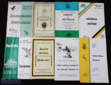 1947-1973 Australia and S Africa in the UK Rugby Programmes (8): Australia v Newport & v the