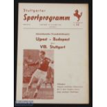 1959/60 Vfb Stuttgart v Ujpest Budapest programme 27 December 1959; 4 page, Good. (1)