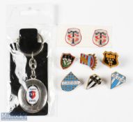 Rugby Badge Collection 'G' inc French interest (9): Six pin badges, SUA, Bordeaux-Begles,