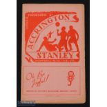 1951/52 Accrington Stanley v Workington (1st league season) Div. 3 (N) programme 5 January 1952;