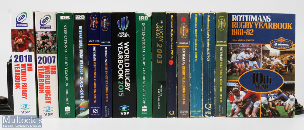 Rugby Books, Rothmans/IRB Yearbooks etc, 15 issues: Again, crucial references from 75-6, 77-8, 80-1,