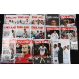 Collection of England international home match programmes to include 2008 Czech Republic (3