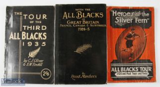 Trio of Famous New Zealand Rugby Tour Books (3): Great trio: 'With the All Blacks in GB etc', Read