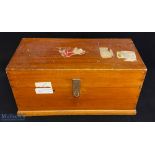 Wales FA Football Cup Fitted Wooden Empty Travel Chest with handles with travel labels for Europe,