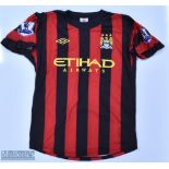 Manchester City 2011/12 De Jong No 34 match issue/worn away football shirt Premier League badges