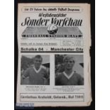 1969/1970 Scarce European Cup Winners Cup semi-final, the rare issue, Schalke 04 v Manchester City