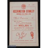 1953/54 Accrington Stanley v Wrexham Div. 3 (N) 5 September 1953; good. (1)