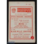 1959/60 Accrington Stanley v Mansfield Town (FAC) programme 14 November 1959 (comes complete with