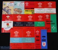 1960-1987 Wales Home Rugby Programme Selection (11): Wales v England 1961, 1963 & 1987; v Scotland
