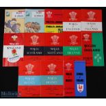 1960-1987 Wales Home Rugby Programme Selection (11): Wales v England 1961, 1963 & 1987; v Scotland