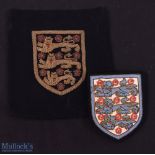 2x England Football cloth blazer badges both embroidered to cloth with slightly differing designs, G