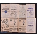 At Grimsby Town selection of neutral football match programmes to include 1943/44 Northern Command v
