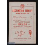 1953/54 Accrington Stanley v Grimsby Town Div. 3 (N), 16 September 1953; fair. (1)