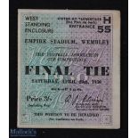 Ticket: 1950 FAC final match ticket; front good, slight mark to back. (1)