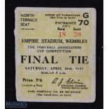 Ticket: 1947 FAC final match ticket; slight wear. (1)