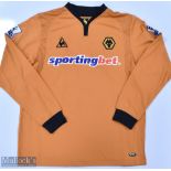 Wolverhampton Wanderers 2009/10 Keogh No 10 match issue home football shirt Premier League badges to