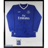 Chelsea FC 2003-05 Multi-Signed football shirt with 16x autographs including Lampard, Hasselbaink,