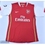 Arsenal 2007/08 Hoyte No 31 match issue home football shirt Champions League sleeve badge, Nike/