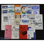 1950/51 Grimsby Town away match programmes at Manchester City, Chesterfield, Birmingham City, Hull