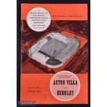 1961 Aston Villa v Burnley a special edition - in fair condition. FA Cup replay at Old Trafford