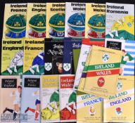1958-96 Irish Home Rugby Programmes (c.100): Marvellous collection over 40 years of almost all those