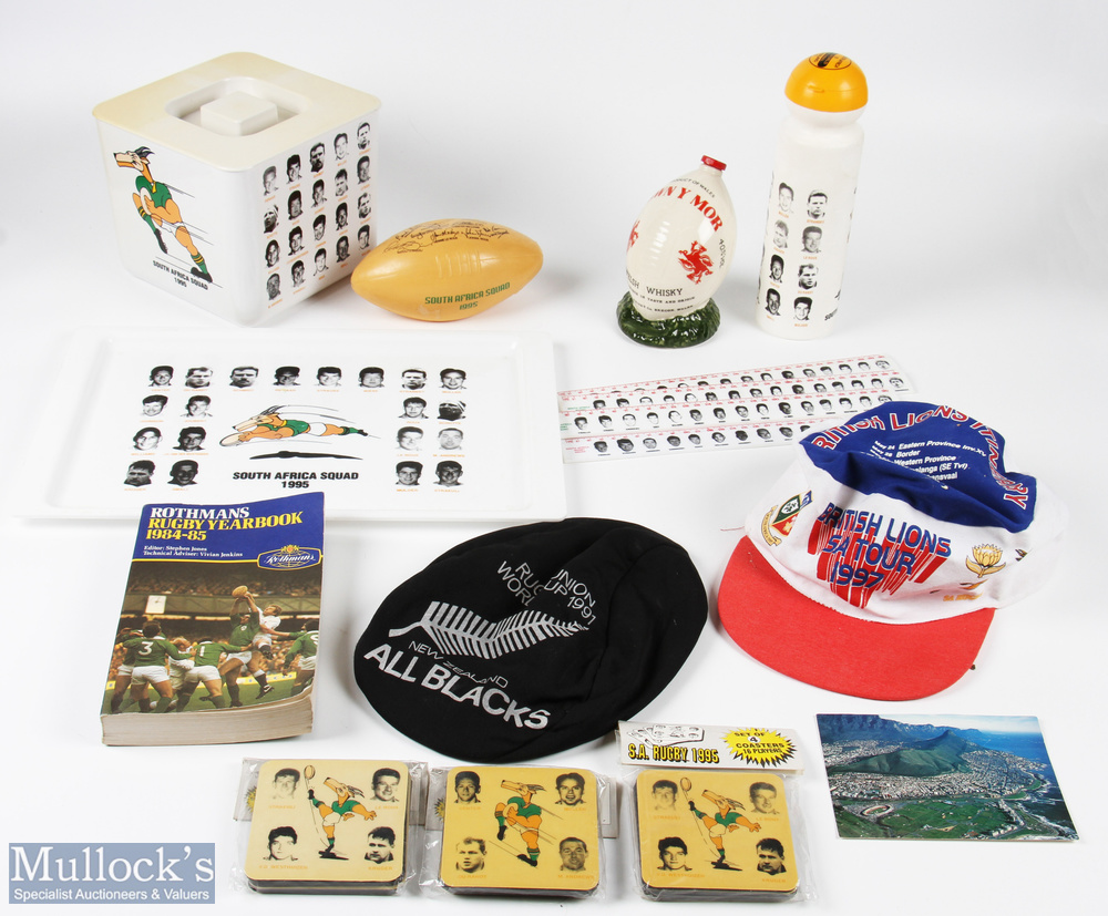 1995 RWC S Africa etc Rugby Souvenir Items (15): From a visit to the tournament, colourful