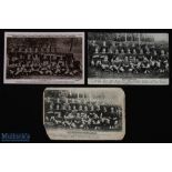 Springboks 1906 Rugby Postcards (3): Collection of three team photographic cards from 1906 (2