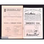 1946/47 Grimsby Town v Huddersfield Town Div. 1 match programme (9 November) plus return match at